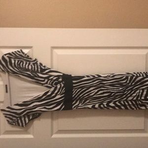 Zebra print cotton wrap dress